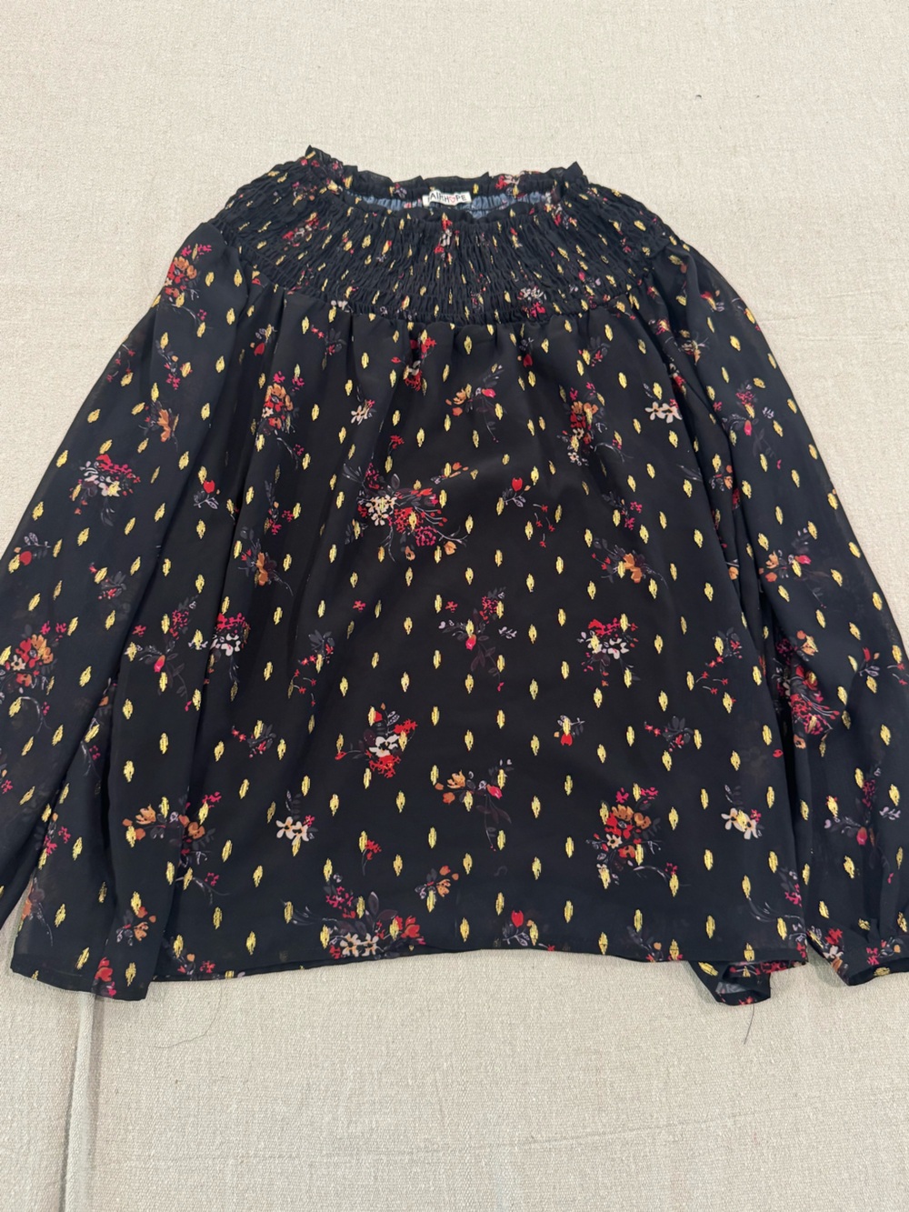 Fairhope Black Floral Blouse